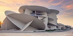 Fassade des Nationalmuseums in Doha