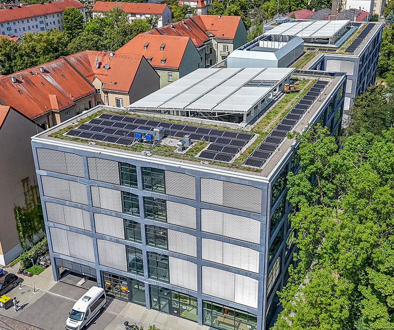 Vue du GIZ Gründer- und Innovationszentrum à Munich après les travaux