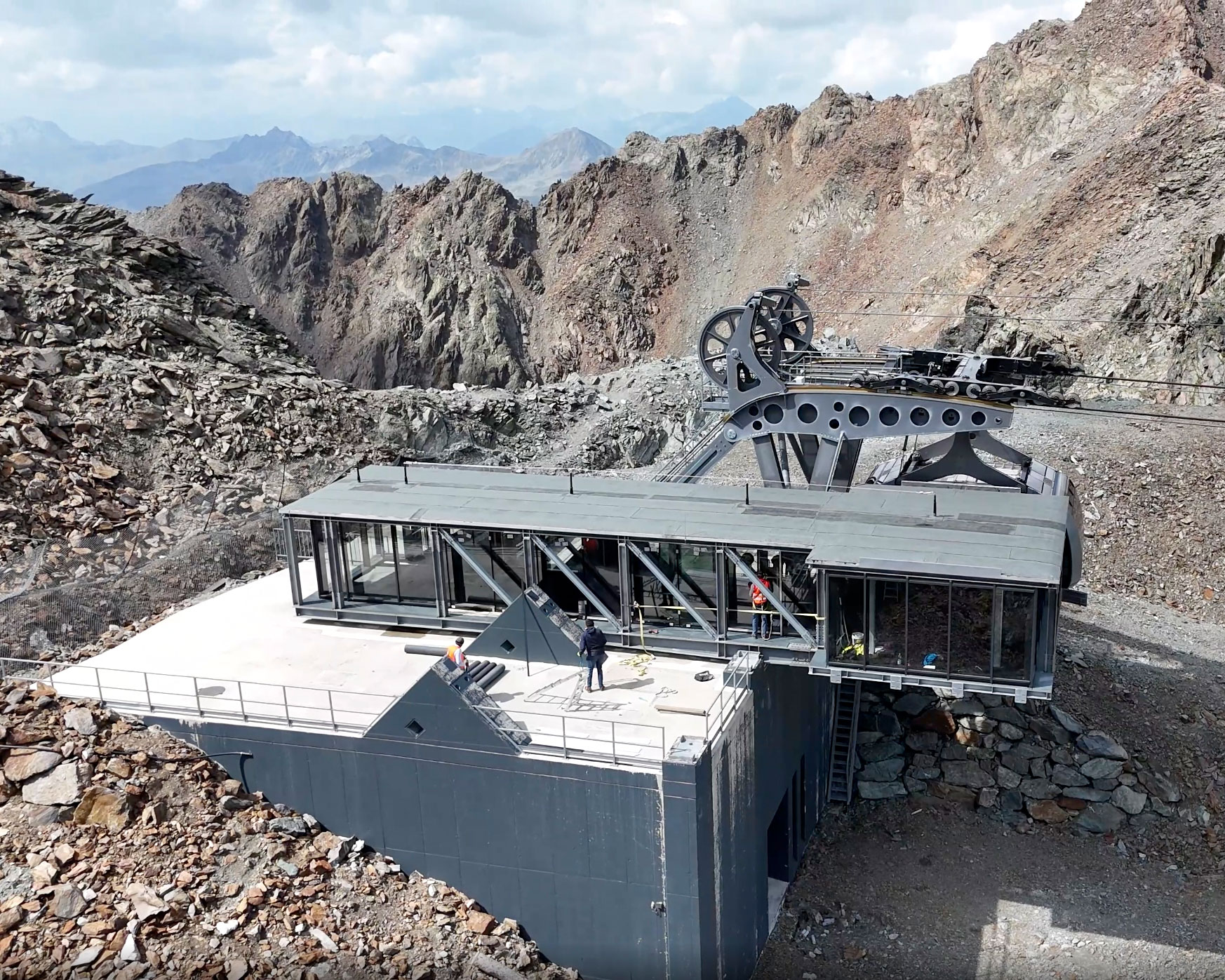 Application Heavydrive sur le Falginjochbahn, télécabine dans le Kaunertal (Autriche)