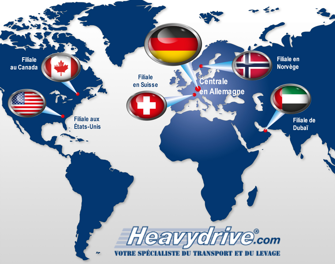 The locations of Heavydrive GmbH