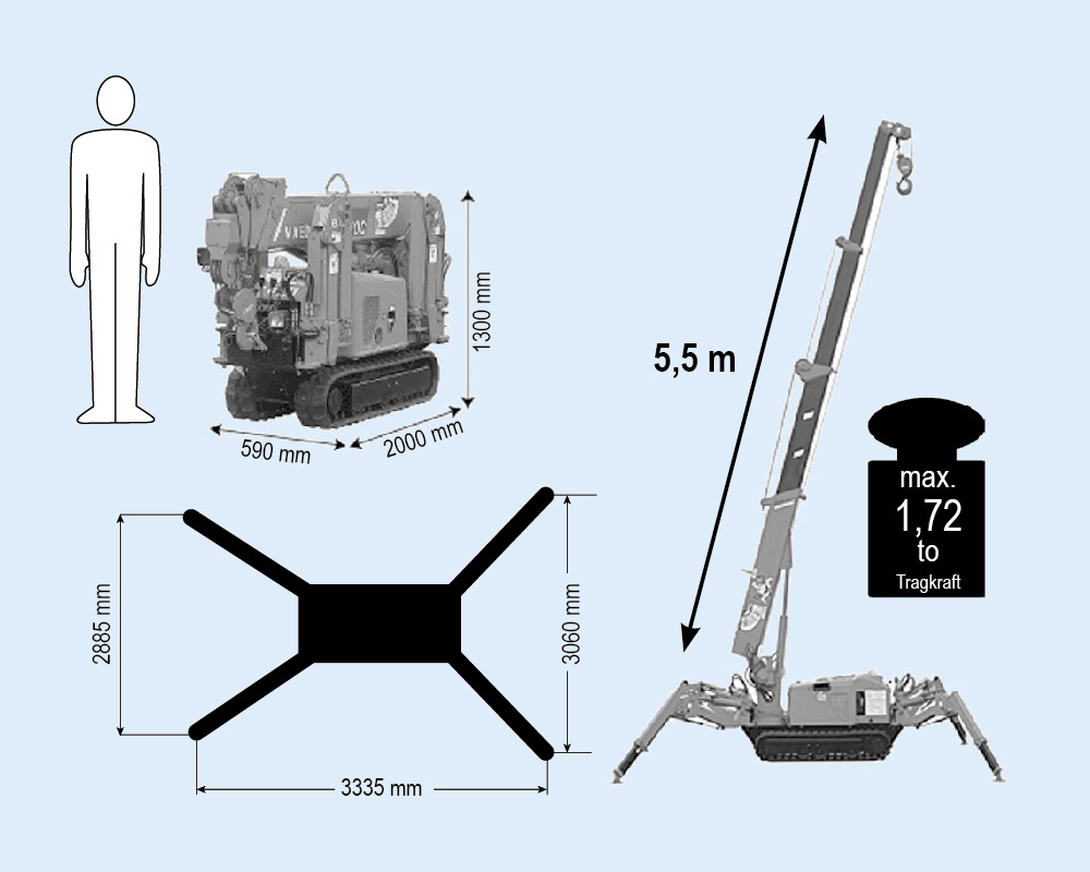 MRK 56.0 - Mini-grue capacité de charge jusqu’à 1,7 t | MRK 56.0 - Mini-grue capacité de charge jusqu’à 1,7 t
